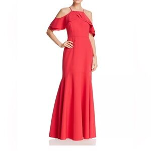 Nicole Miller New York Cold-Shoulder Gown style NM 71270 Fuschia women’s Size 4